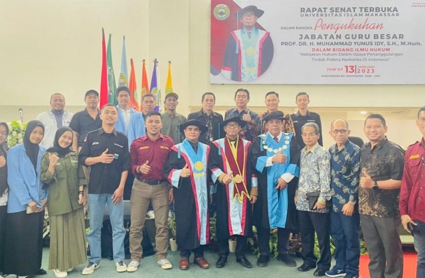 Prof. Yunus Idy Resmi Dikukuhkan, Guru Besar Universitas Islam Makassar Kini Bertambah