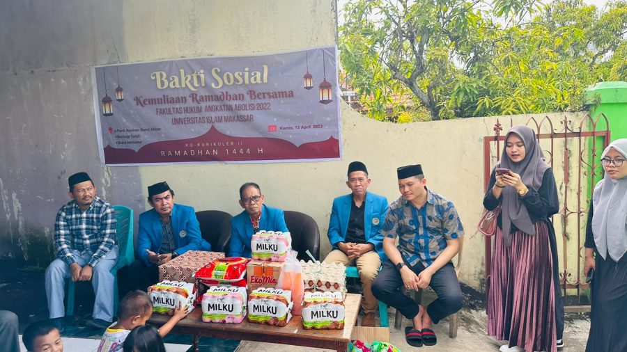 Fakultas Hukum Universitas Islam Makassar (FH UIM) menggelar kegiatan bakti sosial (Baksos Ramadhan) di Panti Asuhan Nurul Akbar, Kompleks BTN Hamsi, Kamis (14/4/2023)